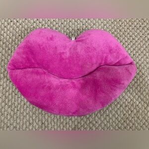 Pink Heart Lip Decorative Pillow Plushie